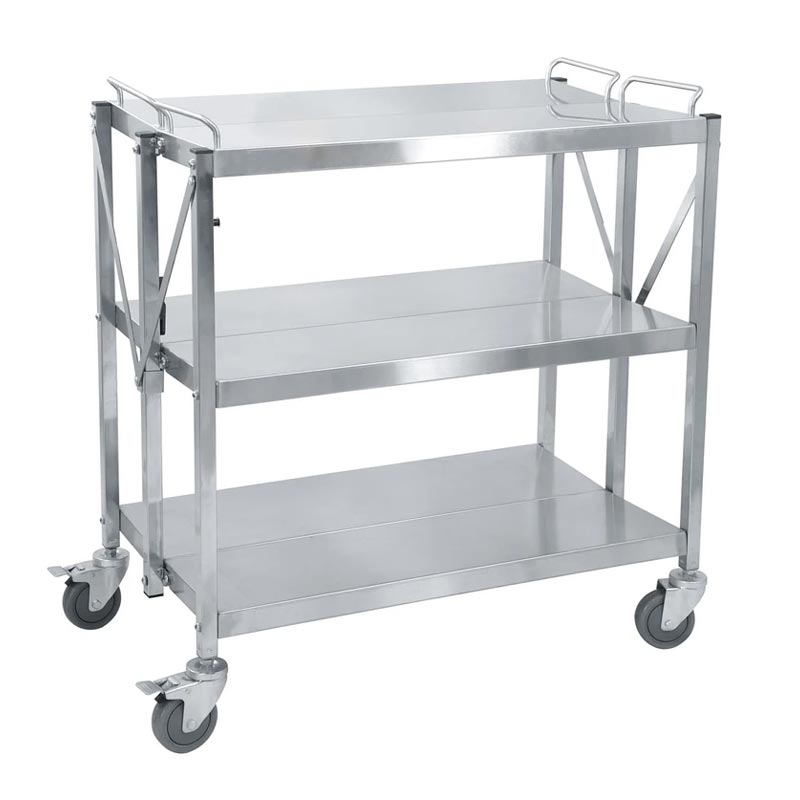 Smart Katli Katlanir Paslanmaz Servis Arabasi 88 5x50 1x96 CHEF-102102 Cm Celik 3