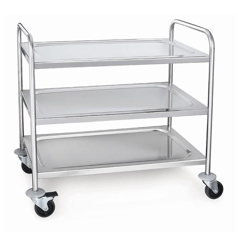 Smart Celik 3 Katli Servis Arabasi 84 5x52 5x94 X1101 Cm Chef Paslanmaz