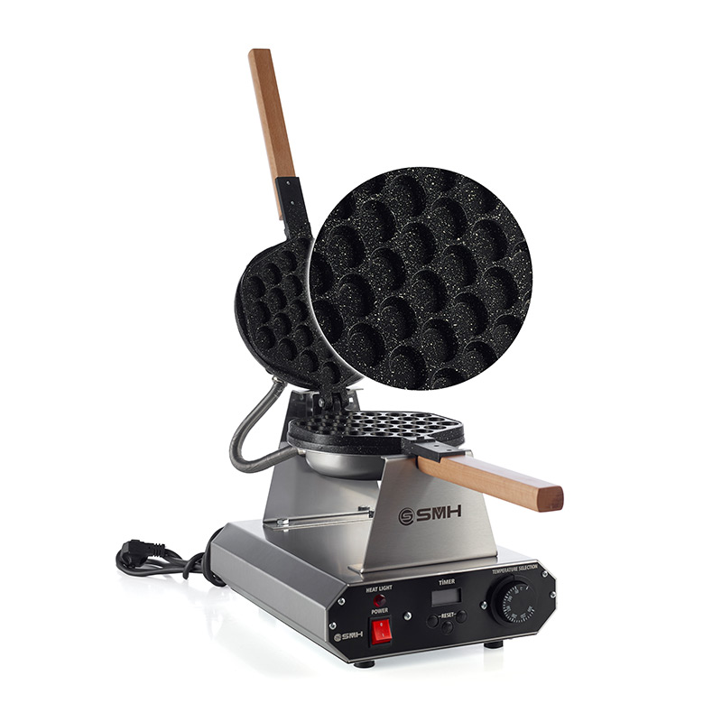 Smh Bubble Waffle Makinesi S20 Yuvarlak Kapakli Elektrikli