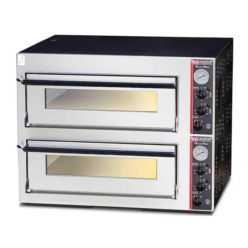 Soinox Cm X 4 4 Pizza Kapasiteli Cift Katli Tas Pizza P44 Fırıni LF-33 Elektrikli