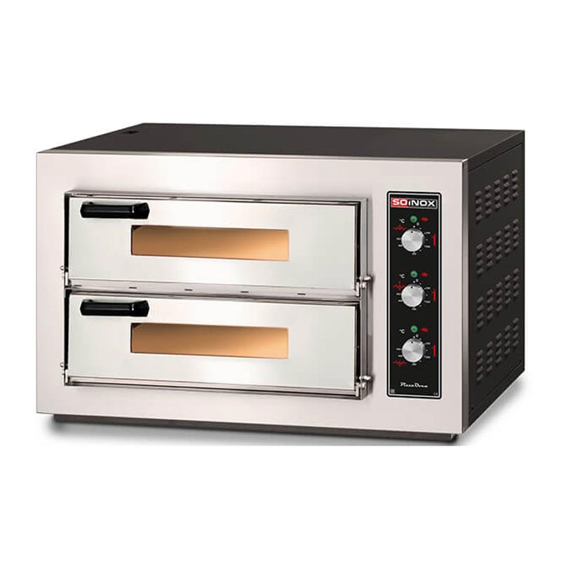 Soinox X 4 4 Pizza Kapasiteli Cift Katli Pizza Fırıni PM-44 25 Cm Elektrikli