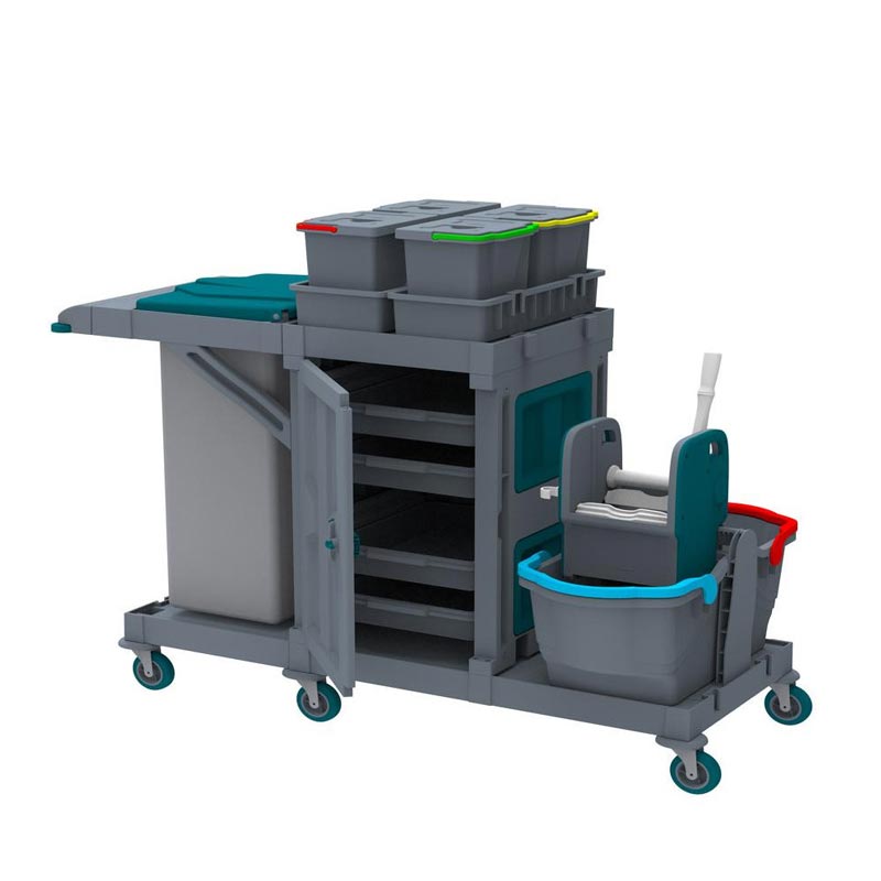 Uctem Dolapli Temizlik AC-2146 Arabasi Pres Kovali