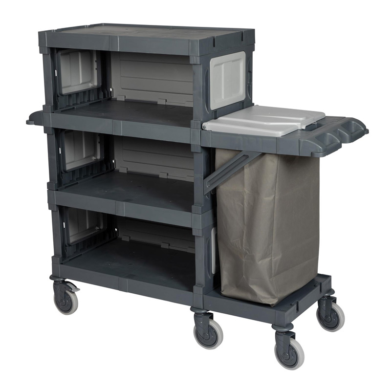 Uctem 2 Katli Servis Arabasi 1 Cop Bolmeli AC-2714 161x57x110 Cm Alfacart