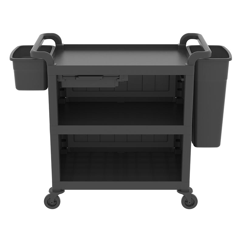 Utp Kapali Cop Ve Catal Kasik Aparatli 3 Katli Servis Arabasi UTP-651 130x53x98 Cm Professional