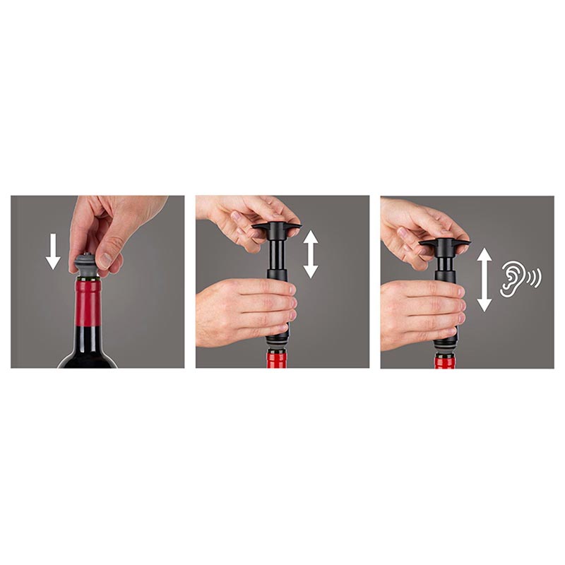 Vacu Vin 883060 Vakum Şarap Tıpası, 10 Parça, Gri — Vacu Vin — Görsel 5