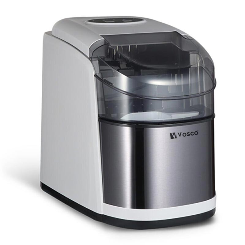 Vosco Hazneli Ev Tipi Parmak Buz Makinesi 12 Kg Gun 12b Kapasiteli Vscb Gri