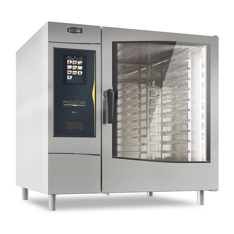 Zanussi 218723 Magistar Ts Dokunmatik Ekranli Kombi Konveksiyonlu Fırın GN-2 1 10 Tepsi Kapasiteli Elektrikli