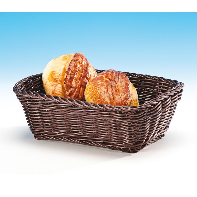 Zicco JQ-1004 Plastik Dikdörtgen Ekmek Sepeti, 23x19x8 cm, Koyu Renk — Zicco — Görsel 1