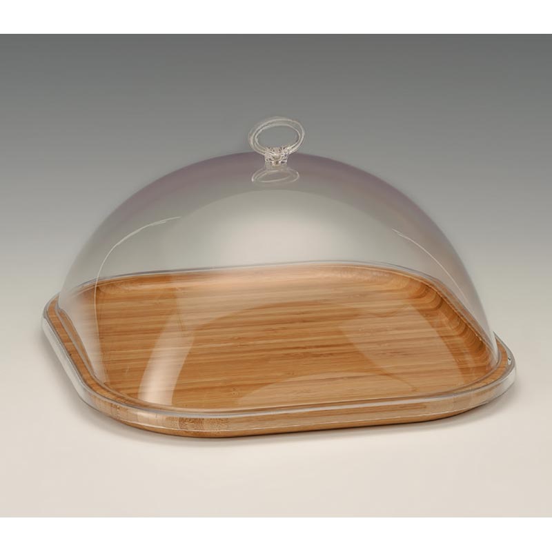 Zicco Akrilik Kapakli Ahsap Altli ZCP-696 Fanus 25x25 Cm