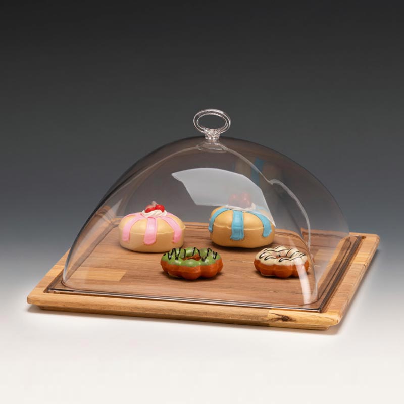 Zicco Polikarbon Kare Kapakli Muhafaza Kabi ZCP-786 34x34x16 Cm Ahsap