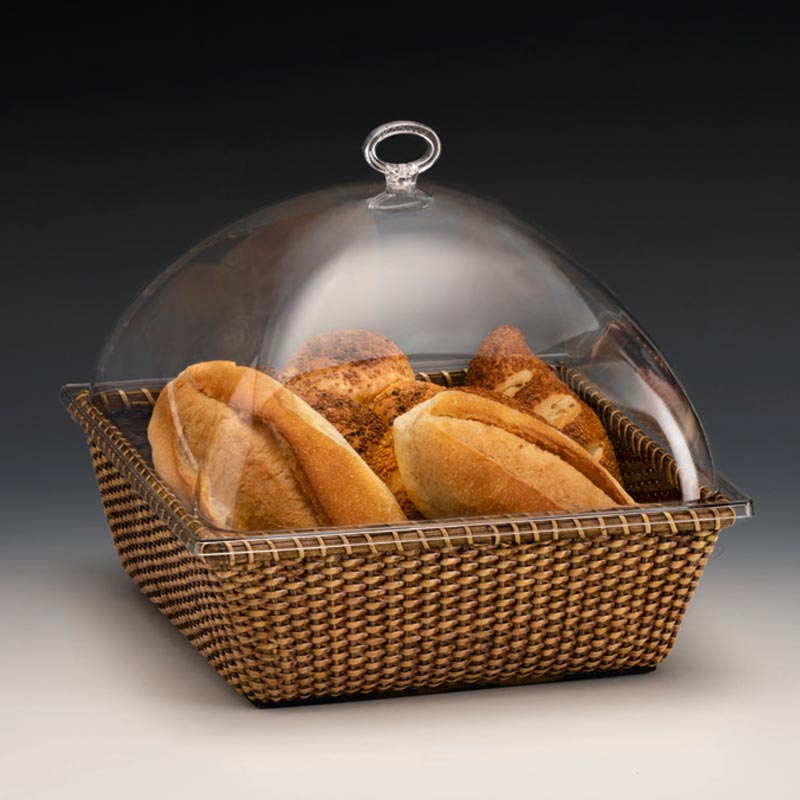 Zicco Rattan Sepetli Polikarbonat Kapakli ZCP-797 Fanus 29x29 Cm