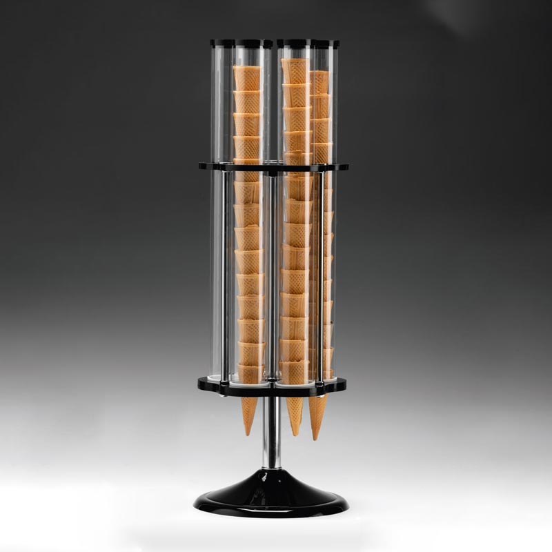 Zicco ZCP-802 Polikarbonat Döner Dondurma Külah Standı, 6'lı, 24x78 cm — Zicco