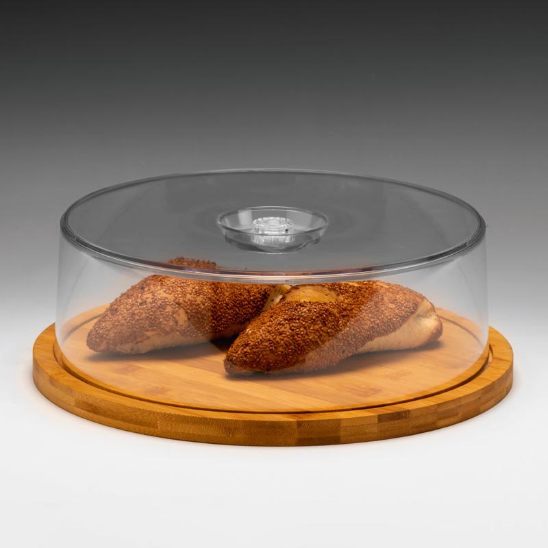 Zicco Akrilik Bambu Altli Kapakli ZCP-818 Fanus 33x11 Cm