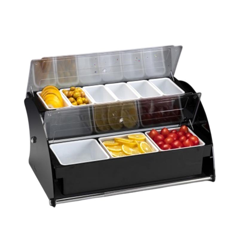 Zicco ZCP-867 Akrilik Standlı Polikarbon Çiftli Bar Konteyner, 33x51 cm — Zicco